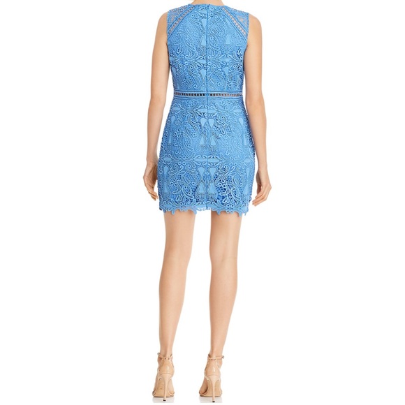 Aqua Lace Sheath Dress - Picture 10 of 10